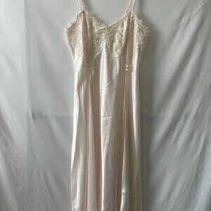Dentelle Womens Pink Sleeveless Lace Detail Sleepwear Cami Night Dress Size L